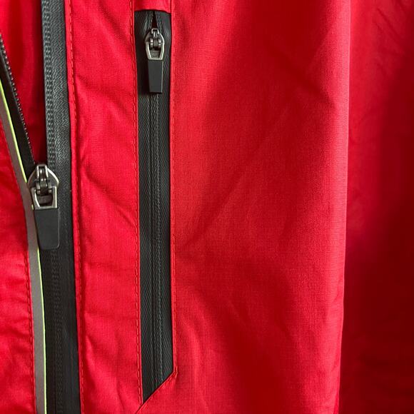 Crivit Cycling Windbreaker Jacket Red with Black Trim Medium M - Picture 3 of 6